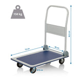 Måltegning af Platformsvogn CARRY med 73 x 48 cm og 150 kg bæreevne fra hjh OFFICE