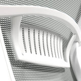 Weiße Rückenlehnen-Stütze mit Belüftungsschlitzen des Home-Office-Bürostuhls ESTRIA von hjh OFFICE
