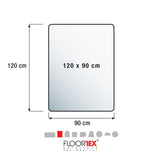 Teknisk tegning af Gulvbeskyttelsesmåtte ULTIMAT II med 120 x 90 cm fra Floortex