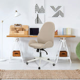 Beige Home Office kontorstol AVEA I med fem hjul og et buet ryglæn fra hjh OFFICE