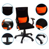 Snurrestol for børn KIDDY PRO AL i sort-orange med detaljevisninger af armlæn og stjernefod fra hjh OFFICE