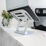 Sølvfarvet fod til Underlag til bærbar computer LAPTOP STAND fra hjh OFFICE