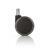 Sort Stolehjul 5x ROLO 11mm/65mm til hårde gulve med metalstift fra hjh OFFICE – 360-graders visning (bagfra 180°)