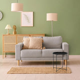 Sort sidebord ALLRUND i metal med rund plade og stel fra hjh LIVING