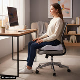 Grå MEDISIT IV sædehynde på en kontorstol fra hjh OFFICE (AI-genereret billede)