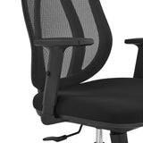 Armlæn og netryglæn på den professionelle kontorstol Filaro i sort fra hjh OFFICE