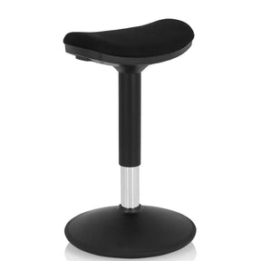 Sort ståstøtte BALANCE SIT I B med polstret sæde og rund fod fra hjh OFFICE