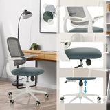 Home Office kontorstol MIKO W ECO i grå med netryg, justerbar siddehøjde og hjul fra hjh OFFICE