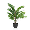 Kunstige plante ARECA med grønne palmeblade i en sort potte fra hjh OFFICE
