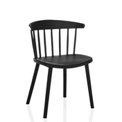 Sort Spisestuestol ARTIFO RIB med et ryglæn af lodrette tremmer fra hjh LIVING