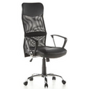 Sort Home Office chefstol ARTON 20 med netryglæn og armlæn fra hjh OFFICE
