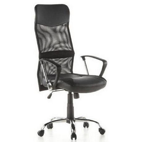 Sort Home Office chefstol ARTON 20 med netryglæn og armlæn fra hjh OFFICE