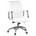 Profi-Chefsessel ASPERA 10 in Cremeweiß mit gesteppter Polsterung und Chrom-Armlehnen von hjh OFFICE