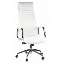 Luxus-Chefsessel ASPERA 20 in Cremeweiß mit Quersteppung und verchromten Armlehnen von hjh OFFICE