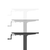 Håndtagsmekanisme til højdejustering af Ståskrivebord STAND CR fra hjh OFFICE