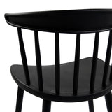Ryglæn med lodrette tremmer på Spisestuestol ARTIFO RIB i sort fra hjh LIVING