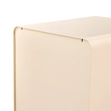 Øverste baghjørne af den beige lakerede metal rullecontainer COLOR PLUS I fra hjh OFFICE