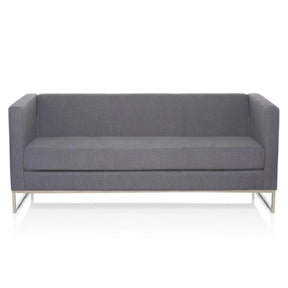 Mørkegrå loungesofa BARBADOS som 3-personers sofa med slankt metalstel fra hjh OFFICE