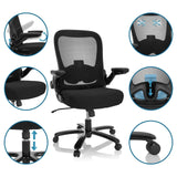 XXL drejestol INSTRUCTOR SW I i sort med netryg og forskellige indstillingsmuligheder fra hjh OFFICE
