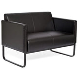 Sort loungesofa BALI BLACK som tohuntders med metalstel fra hjh OFFICE