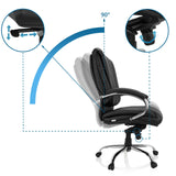 Verstellbare Rückenlehne mit 90°-Neigung und Höhenanpassung des Drehstuhls XXL H 100 von hjh OFFICE