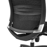 Rückseite der Netzrückenlehne des Profi-Bürostuhls PORTO MAX HIGH I in Schwarz von hjh OFFICE