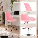 Lyserød Home Office kontorstol FANCY PRO med forkromet stjernefod og hjul fra hjh OFFICE