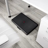 Sort PIEDINO STRIPE PRO Fodstøtte med rillet overflade og rød knap fra hjh OFFICE