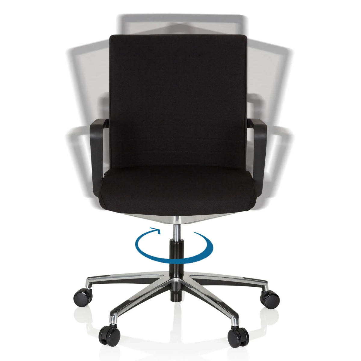 360-Grad-Drehfunktion des Profi-Bürostuhls MOVE-TEC 3D in Schwarz von hjh OFFICE