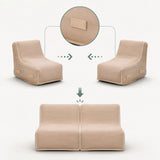 Velcrobånd til forbindelse af to beige Oppustelige Sofaer Sitzolo Air fra hjh LIVING