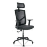 Home Office kontorstol BRETON B med sort netbetræk og nakkestøtte fra hjh OFFICE