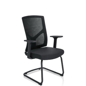Sort Frisvinger BRETON V B med netryglæn og armlæn fra hjh OFFICE