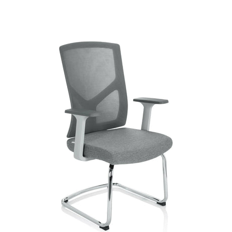 Grå Frisvinger BRETON V W med netryglæn, armlæn og medestel fra hjh OFFICE
