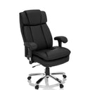 drejestol BUILDER XXL I i sort kunstlæder med armlæn og stjernefod fra hjh OFFICE
