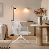 Beige Tavaro spisestuestol med hvid stjernefod fra hjh LIVING (AI-genereret billede)