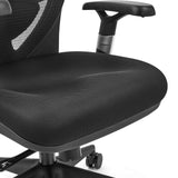 Sort flettet sæde på High End kontorstolen VENUS BASE fra hjh OFFICE