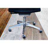 Femstjernet fodkryds med sorte stolehjul 5x ROLO LUX 10mm/50mm i sølv til hårde gulve fra hjh OFFICE