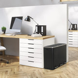 Sort Papirkurv Clean 9 med to rum ved siden af et skrivebord fra hjh OFFICE