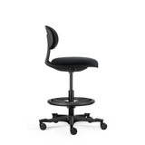 Sort Arbejdsstol WORK MF2 med fodring og stjernefod med hjul fra hjh OFFICE