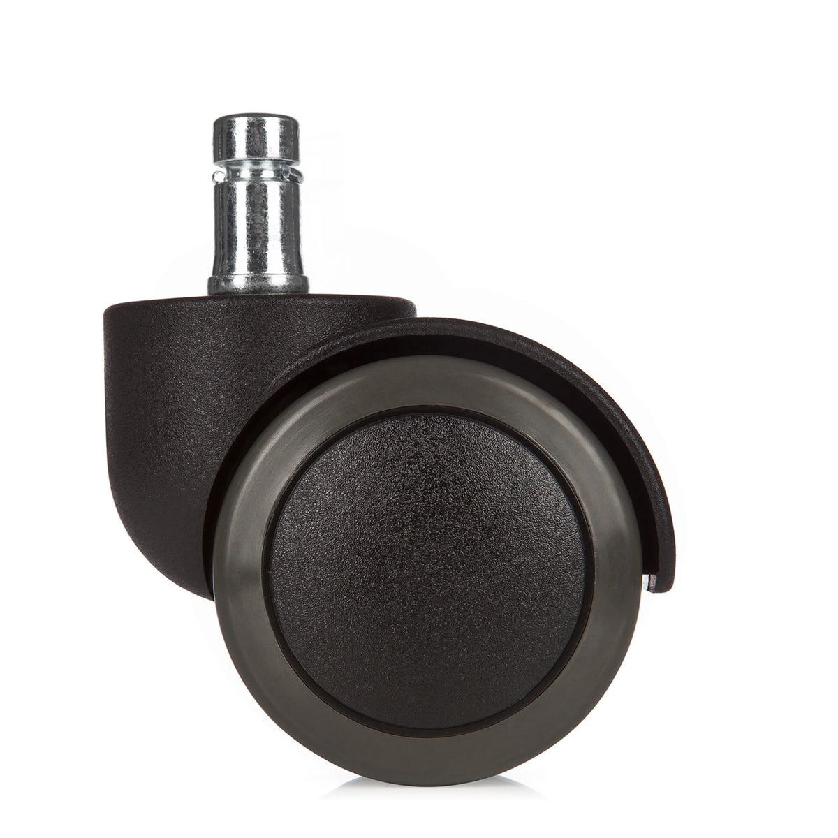 Sorte stolehjul 5x ROLO No-Noise 11mm/50mm til hårde gulve med metalstift fra hjh OFFICE