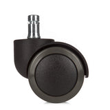 Sorte stolehjul 5x ROLO No-Noise 11mm/50mm til hårde gulve med metalstift fra hjh OFFICE