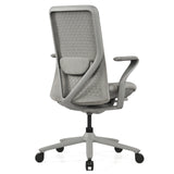 Bagside af High End kontorstol VERVIO i grå med netryglæn fra hjh OFFICE