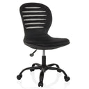 Sort Home Office kontorstol CASLA med netryglæn og fem hjul fra hjh OFFICE