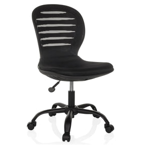 Sort Home Office kontorstol CASLA med netryglæn og fem hjul fra hjh OFFICE