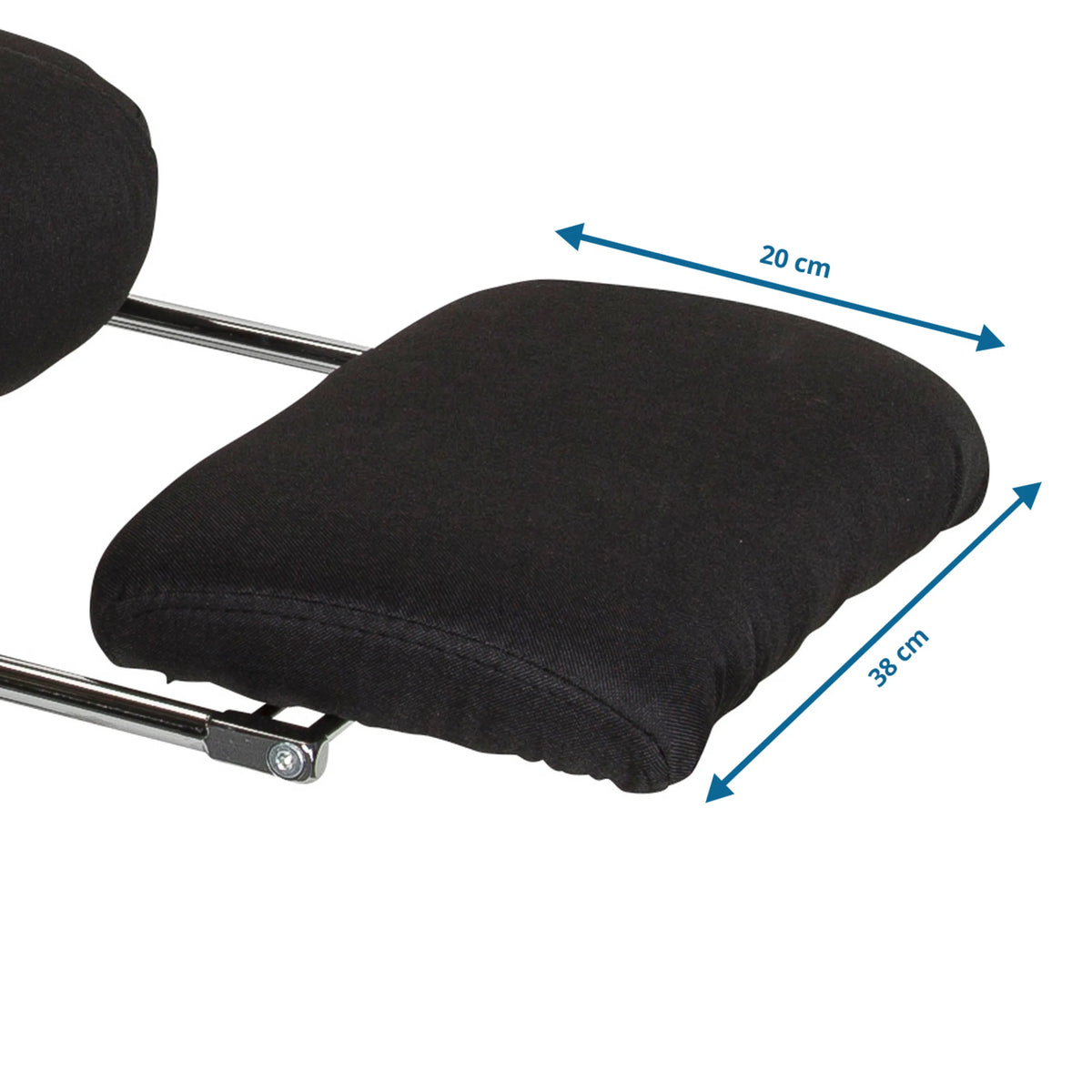Maße der Fußstütze des Homeoffice Chefsessel RELAX CL190 mit 20 cm Breite und 38 cm Tiefe von MyBuero