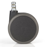 Enkelt sort 5x ROLO No-Noise 11mm/75mm stolehjul til hårde gulve med metalstift fra hjh OFFICE