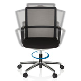 360-graders drejefunktion på Professionel kontorstol MOVE-TEC NET 3D i sort fra hjh OFFICE