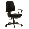 Sort Home Office kontorstol CITY 10 med armlæn og stjernefod med hjul fra hjh OFFICE