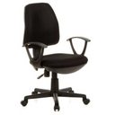 Sort Home Office kontorstol CITY 10 med armlæn og stjernefod med hjul fra hjh OFFICE