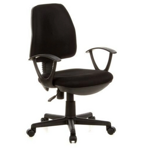 Sort Home Office kontorstol CITY 10 med armlæn og stjernefod med hjul fra hjh OFFICE